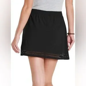 Toad & Co Skort Size XL Pull on Dark Black Outer Gray Shorts